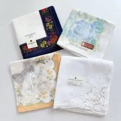 【未使用】 NINA RICCI ニナリッチ 他 ハンカチ 4枚セット