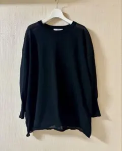 relume サマーニットプルオーバー ブラック 透け感 シアーのサムネイル