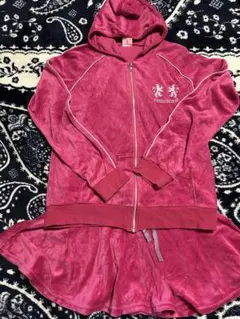 nesta ベロア フード付きジャケット ピンク