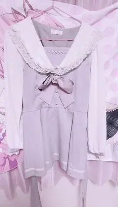 ♥リズリサ セーラーカラーセットアップ グレー♥