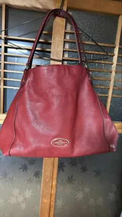 レザー 赤 トートバッグ