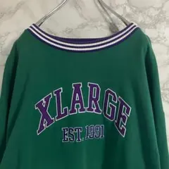 デカロゴ刺繍　エクストララージ　リンガースウェット　レアカラー　グリーン　ＸＬ☆のサムネイル