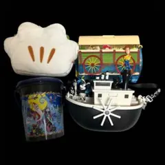 【未使用品】ディズニーランド ポップコーンバケット スーベニアランチバッグ 4点のサムネイル