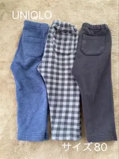 UNIQLO ベビーフリースレギンス 3点セット サイズ80