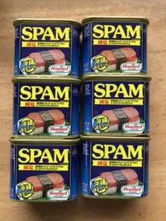 【送料無料】SPAM　スパム　ポーク　減塩　6缶　BBQ　保存食のサムネイル