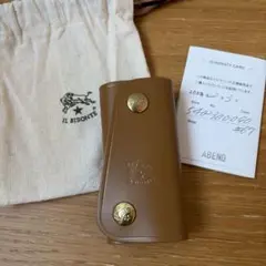 IL BISONTE イルビゾンテキーケース4連レザー本革 ブラウン保証カード付