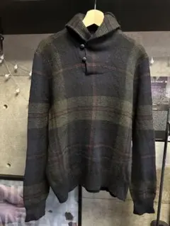 Polo Ralph Lauren 90sショールカラーチェックニットセーター