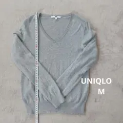 UNIQLO　Vネックセーター　コットンカシミヤ　M