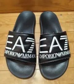 エンポリオ アルマーニ EA7 スライドサンダル メンズ黒金ZOZO完売