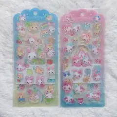 ドロップジェリーシール フワフワらびちゃん まじかるみゅーちゃん 平成キャラ