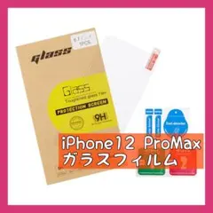 iPhone12 ProMax 6.7インチ 強化ガラスフィルム　9H