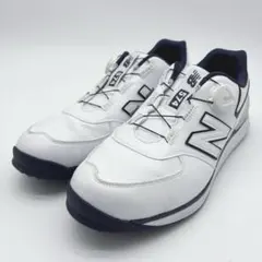 極美品✨ New Balance 574 ゴルフシューズ ホワイト/ネイビー