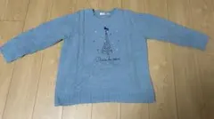pom ponette junior エッフェル塔刺繍 ニットセーター