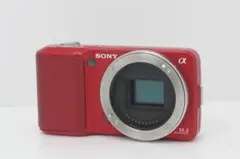 ソニー SONY NEX-3 ボディ レッド 完動品 ストラップ付き #401eのサムネイル