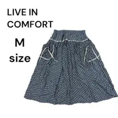 リブインコンフォート　フェリシモ　フレアスカート　ミモレ丈　総柄　レディース　Mのサムネイル