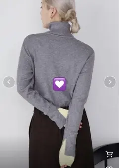 タートルネックニット