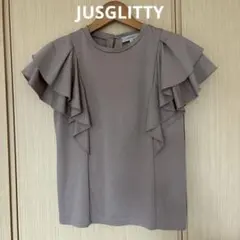 ✴︎JUSGLITTYジャスグリッティー✴︎袖フリル フリルスリーブカットソーシャツのサムネイル