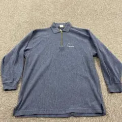 HEAD ニットハーフジップセーター襟付き Mサイズ　ネイビー