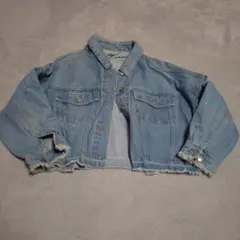 mysty woman ライトブルー クロップドデニムジャケット M