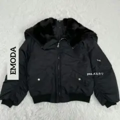EMODA エモダ フライトジャケット ミリタリー 黒 MA-1 N-2B