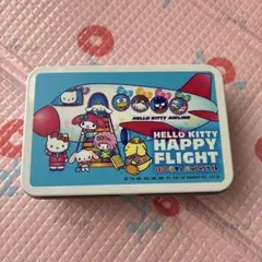 ハローキティ ハッピーフライト 缶ケース 小物入れ