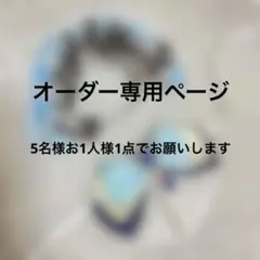 オーダー専用ページ　5名様1点でお願いします
