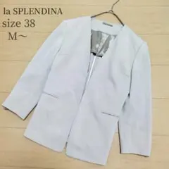 ラ スプレンディーナ ノーカラージャケット 38 きれいめ
