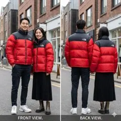 極暖✨️ノースフェイス ヌプシ ダウンジャケット 700フィル 赤 S