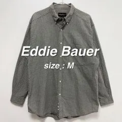 Eddie Bauer エディーバウアー 長袖チェックシャツ M 緑系 コットンのサムネイル
