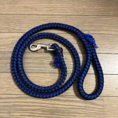 【大型犬】犬用リード 青黒 編み込み ロープタイプのサムネイル