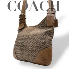 COACH コーチ☆総柄 シグネチャー ロゴ刻印 ワンショルダーバッグ