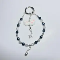 ハンドメイド ビーズ スマホストラップ