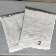 【新品未使用】今治タオル　ハンドタオル（ホワイトグレー）2枚セット