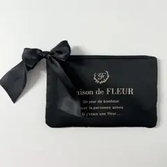 Maison de FLEUR メゾンドフルール リボンポーチ ブラック