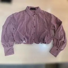 ZARA ギンガムチェック 長袖シャツ ブラウス