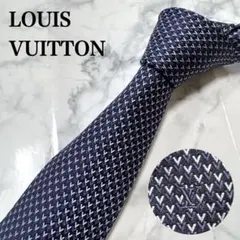 LOUIS VUITTON ルイヴィトン ネクタイ ネイビー ロゴ 無地 美品 - メルカリ