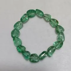 【グリーンクォーツ】ブレスレット　ラフカット 染め　16cm