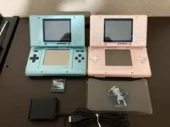 ニンテンドーDS 初代 2台　ACアダプタ、ポケモンゲーム、カバー付き　ジャンク