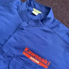 KAWASAKI メカニックウェア ツナギ　昭和レトロ未使用のサムネイル