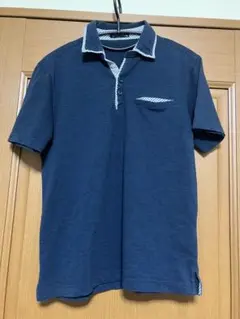 メンズ　半袖ポロシャツ　 M ネイビー