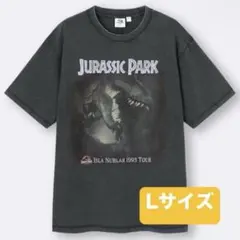 GU ジュラシック・パーク ウォッシュドグラフィック Tシャツ Lサイズ