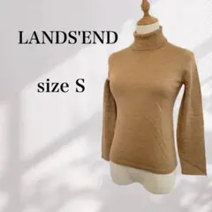 美品【LAND'SEND】タートルネック　ハイネック ベージュ　長袖　可愛いのサムネイル