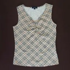 バーバリーロンドン　ノースリーブ　カットソー　ノバチェック　サイズ１