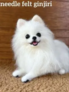羊毛フェルト にこにこふわふわ ポメラニアン オレンジ系 - メルカリ