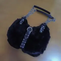 ファー ストーン チェーンバッグ 00s y2k 平成ギャル