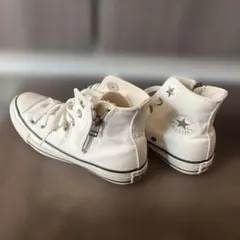 ALL STAR CONVERSE ホワイト　スタースタッズ　ジッパー