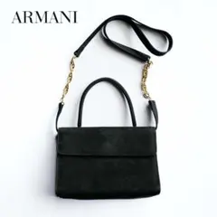 Giorgio Armani Black Suede 2way Handbagのサムネイル