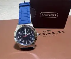 COACH クォーツ式 腕時計 ブルー シリコンベルトのサムネイル