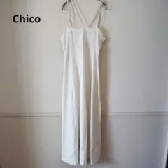 Chico チコ ホワイト キャミソール ロング ワンピース 夏 無地