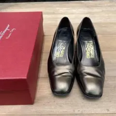 Salvatore Ferragamo パンプス メタリックブラウンメタルソールのサムネイル